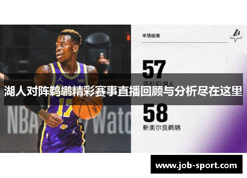 湖人对阵鹈鹕精彩赛事直播回顾与分析尽在这里